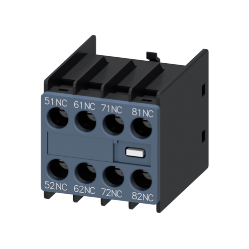 Bloco Contato Auxiliar Contator Frontal 4NF 3RH29111GA04 Siemens.