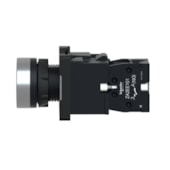 BOTAO 22MM PLAST LUM LED 24CC/CA 1NA BRANCO