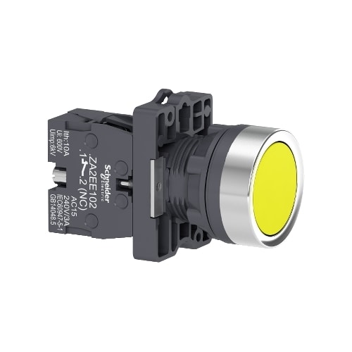 Botão 22MM Plástico a Impulsão 1NA Amarelo XA2EA51 Schneider