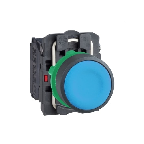 Botão 22MM Plástico a Impulsão 1NA+ANF Azul XB5AA65 Schneider