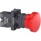 BOTAO 22MM PLASTICO RETORNO POR MOLA 1NF VERMELHO XA2EC42 | SCHNEIDER