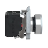 Botão de Comando Metal Luminoso LED 24VCA Branco XB4BW31B5 Schneider