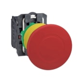 Botão de Emergência Plástico Ø22 mm Cogumelo Ação Brusca XB5AT842 Schneider Electric