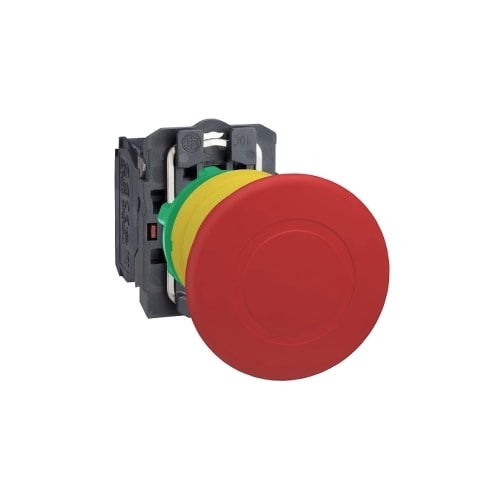 Botão de Emergência Plástico Ø22 mm Cogumelo Ação Brusca XB5AT842 Schneider Electric
