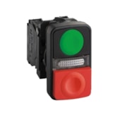 Botão Duplo Ø22 mm 1NA+1NF Comando com Sinaleiro LED 230 V CA XB5AW7A3740M5 Schneider Electric