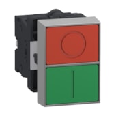 Botão Duplo Ø22 mm sem Sinaleiro Verde "I"/vermelho "O" XA2EA7A3415 Schneider Electric