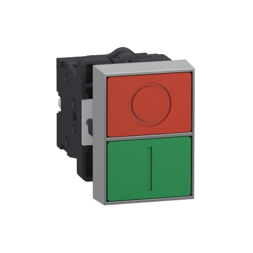Botão Duplo Ø22 mm sem Sinaleiro Verde "I"/vermelho "O" XA2EA7A3415 Schneider Electric