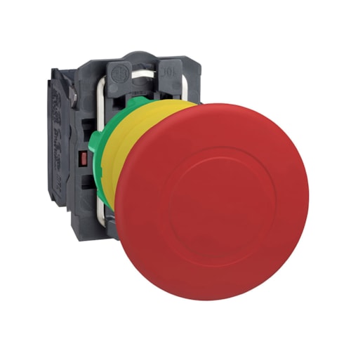 Botão Ø22 mm Plástico Cogumelo Ação Brusca Destravamento por Giro XB5AS8445 Schneider Electric
