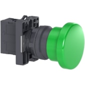 Botão Ø22 mm Plástico Cogumelo Pulsador Ø40 mm 1NA Verde XA2EC31 Schneider Electric