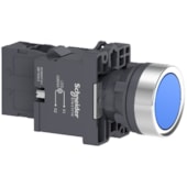 Botão Ø22 mm Plástico Iluminado LED 220 V CA 1NA Azul XA2EW36M1 Schneider Electric