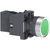 Botão Ø22 mm Plástico Iluminado LED 24 V CC/CA 1NA Verde XA2EW33B1 Schneider Electric