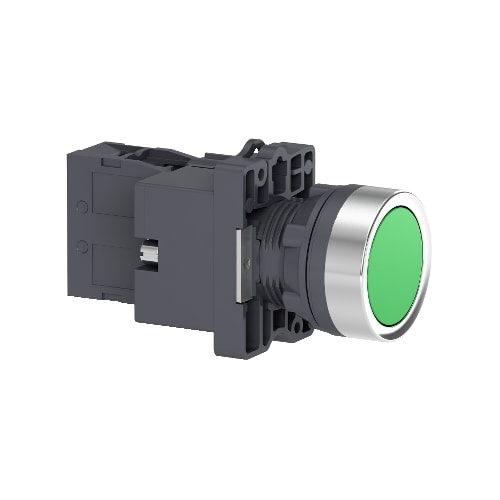 Botão Ø22 mm Plástico Iluminado LED 24 V CC/CA 1NA Verde XA2EW33B1 Schneider Electric