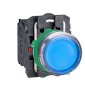 Botão Ø22 mm Plástico LED 24 V CA/CC 1NA+1NF Vermelho XB5AW34B5 Schneider Electric