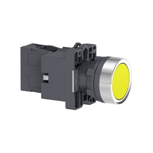 Botão Ø22 mm Plástico Luminoso LED 24 V CC/CA 1NA Amarelo XA2EW35B1 Schneider Electric