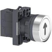 Botão Ø22 mm Retorno por Mola 1NA Branco Gravação "Seta" XA2EA3341 Schneider Electric