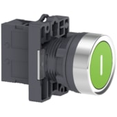 Botão Ø22 mm Retorno por Mola 1NA Verde Gravação "I" XA2EA3311 Schneider Electric
