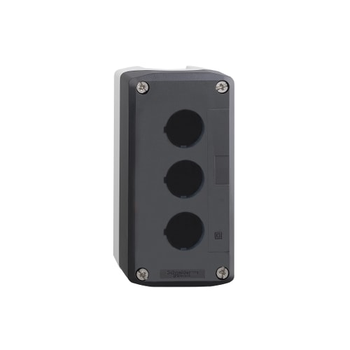 Botoeira Vazia 3 Furos Ø22 mm Cinza XALD03 Schneider Electric