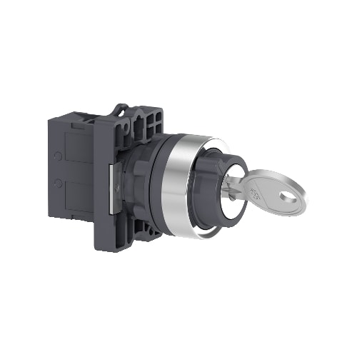 Comutador com Chave Ø22 mm Plástico 2 Posições Fixas com Retirada à Esquerda 1NA XA2EG21 Schneider Electric