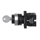 Comutador com Chave Ø22 mm Plástico 2 Posições Fixas com Retirada à Esquerda/Direita 2NA XA2EG43 Schneider Electric