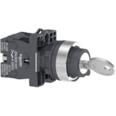 Comutador com Chave Ø22 mm Plástico 2 Posições Fixas com Retirada à Esquerda/Direita 2NA XA2EG43 Schneider Electric