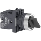 Comutador Ø22 mm Plástico com Manopla Curta 3 Posições 2NA XA2ED53 Schneider Electric