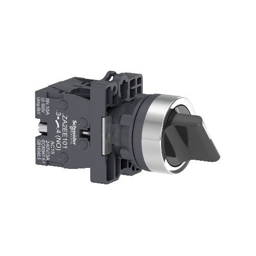 Comutador Ø22 mm Plástico com Manopla Curta 3 Posições 2NA XA2ED53 Schneider Electric
