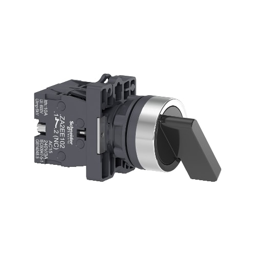 Comutador Ø22 mm Plástico com Manopla Longa 2 Posições Fixas 1NA+1NF XA2EJ25 Schneider Electric