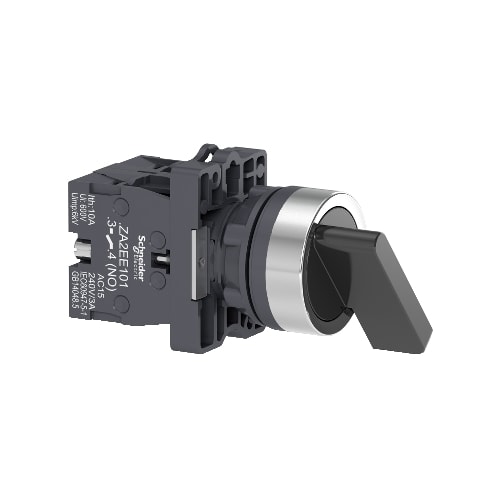Comutador Ø22 mm Plástico com Manopla Longa 3 Posições com Retorno ao Centro 2NA XA2EJ53 Schneider Electric