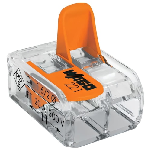 Conector 0,14 a 4 mm² 32A 2 Vias 221-412 WAGO