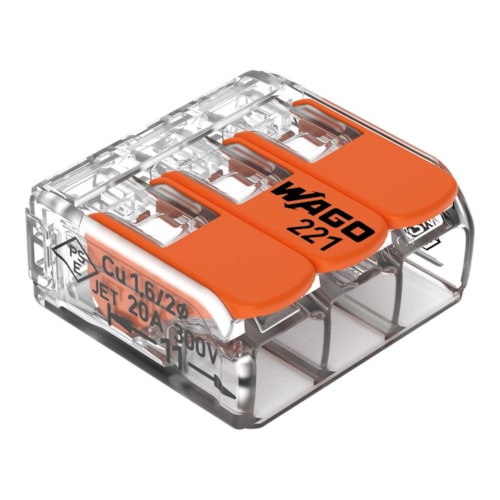 Conector 0,14 a 4 mm² 32A 3 Vias 221-413 WAGO