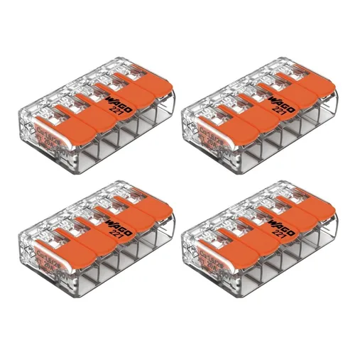 Conector 0,14 a 4 mm² 32A (4 Peças) 221-415 WAGO