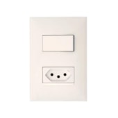 Conjunto 1 Interruptor Simples + Tom 2P+T 20A Plus+ Legrand