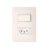 Conjunto 4x2 1 Interruptor Simples + 1 Tomada 2P+T 10A Plus+