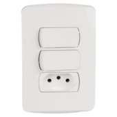 Conjunto de Interruptor e Tomada 10 A 250 V 4x2 Miluz Branco S3B69050 Schneider Electric