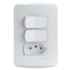 Conjunto de Interruptor e Tomada 10 A 250 V 4x2 Miluz Branco S3B69050 Schneider Electric