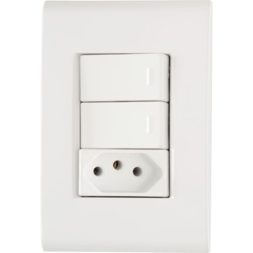 Conjunto de Interruptor e Tomada 10 A 250 V Liz 57170/073 Tramontina