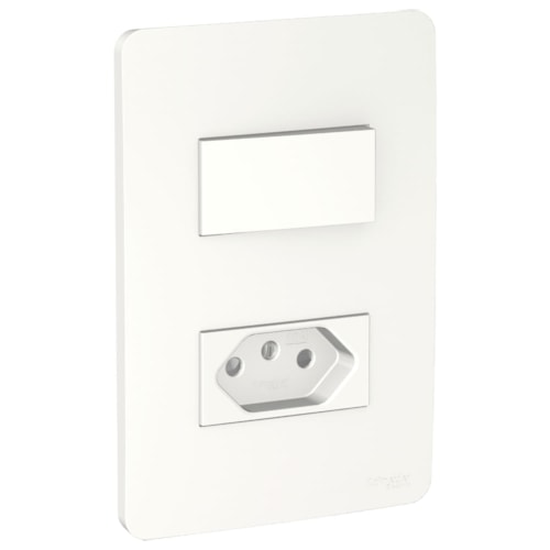 Conjunto de Interruptor e Tomada 10 A 250 V Orion Essence Branco S71323104 Schneider Electric