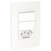 Conjunto de Interruptor e Tomada 10 A 250 V Orion Essence Branco S71333104 Schneider Electric