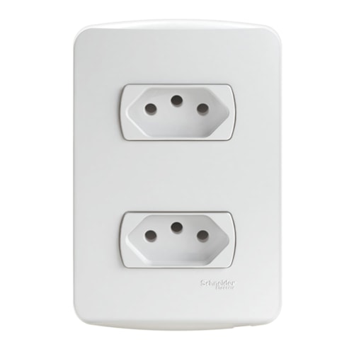 Conjunto de Tomada 2P+T 10 A 250 V Miluz Branco S3B60440 Schneider Electric