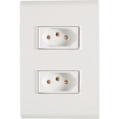 Conjunto de Tomada 2P+T Dupla 10 A 250 V Liz Branco 57170/265 Tramontina