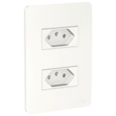 Conjunto de Tomada 2P+T Dupla 10 A 250 V Orion Essence Branco S71322104 Schneider Electric
