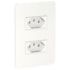 Conjunto de Tomada 2P+T Dupla 10 A 250 V Orion Essence Branco S71322104 Schneider Electric