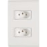 Conjunto de Tomada 2P+T Dupla 20 A 250 V Liz Branco 57170/266 Tramontina