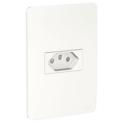 Conjunto Tomada Branco Bipolar + Terra 20A 250V S71303104 Schneider