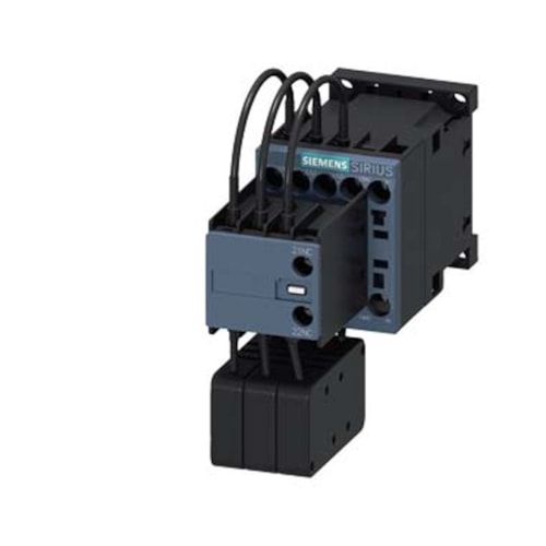 Contator Para Capacitores Tripolar 18 A 12,5 kVAr Em 400 V Bobina 230 V CA 50/60 Hz 1NA + 1NF 3RT2617-1AP03 Siemens