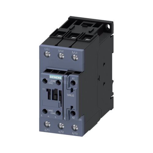 Contator Tripolar 50A 220VCA 50/60HZ 1NA+1NF 3RT20361AN20 Siemens