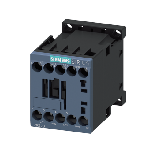 Contator Tripolar 9A 220VCA 50/60HZ 1NA 3RT20161AN21 Siemens