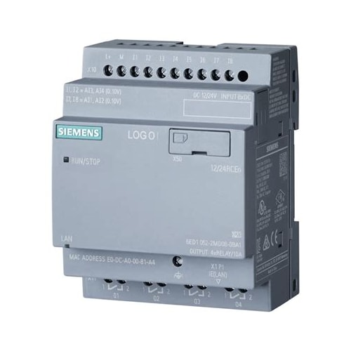 Controlador Lógico Siemens LOGO! 12/24RCEO 6ED10522MD080BA1 - Siemens