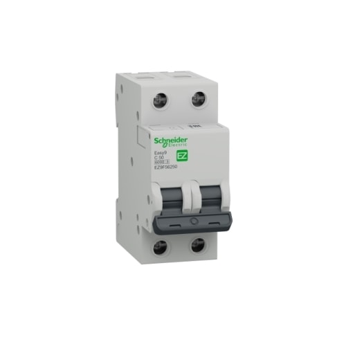 Disjuntor Bipolar 50 A Curva C 6 kA 230 V EASY9 EZ9F56250 Schneider Electric