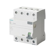 Disjuntor Diferencial Residual Tetrapolar 400VCA 80A 30MA 5SV43470MB Siemens